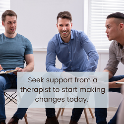 Men seeking support from a therapist in Fair Oaks, CA