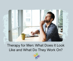 Therapy for Men: What Does it Look Like and What Do They Work On? Image of man sitting and thinking.  The Relationship Therapy has male therapists and we offer men's therapy in Roseville, CA and Fair Oaks, CA and online. 