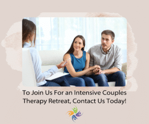 To Join Us For an Intensive Couples Therapy Retreat, Contact Us Today! Couple sitting on couch holding hands and talking to a therapist. Relationship Therapy Center has locations in Roseville and Fairoaks, California where we specialize in couples counseling with Gottman Trained Licensed Therapists.