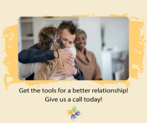Get the tools for a better relationship !image of a couple hugging in an office while a therapist looks on For help with your relationships and jealousy, we provide therapy in Roseville, CA and Fair Oaks, CA at the Relationship Therapy Center. 