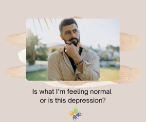 Is what I’m feeling normal or is this depression? Image of man outdoors looking thoughtful. For depression therapy, both in-person and online, contact The Relationship Therapy Center in Roseville and Fair Oaks California.