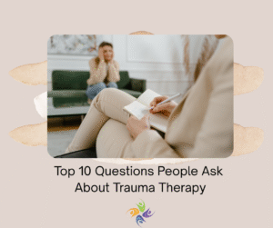 Top 10 Questions People Ask About Trauma Therapy Image of woman sitting on a couch talking to a therapist. For individual and trauma therapy, both in-person and online, contact The Relationship Therapy Center in Roseville and Fair Oaks California.