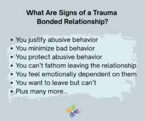 What Are Signs of a Trauma Bonded Relationship? - Image of a List of signs For trauma and relationship therapy, both in-person and online, contact The lifornRelationship Therapy Center in Sacramento, Roseville and Fair Oaks California.