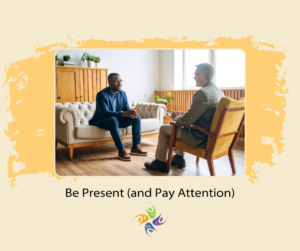 Be Present (and Pay Attention) Image of a man wearing a suit, sitting on a couch and talking to a male therapist. In addition to individual counseling, our Sacramento area counseling clinics located in Roseville, CA and Fair Oaks, CA are pleased to offer a variety of mental health services. The Relationship Therapy Center also offers online counseling in California, Washington and Idaho.