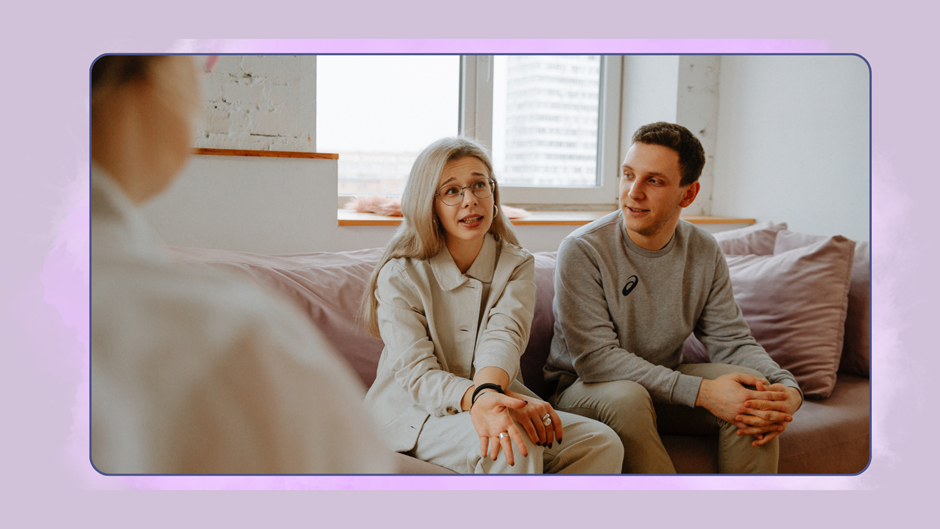 Thinking About a Couples Therapy Intensive? Here Is How to Compare Your Options Image of a couple sitting on a couch talking to a therapist in a therapy office. For couples therapy and couples intensive and individual therapy contact the Relationship Therapy Center located in the greater Sacramento Area with offices in Roseville and Fair Oaks, California. Online therapy is also available.